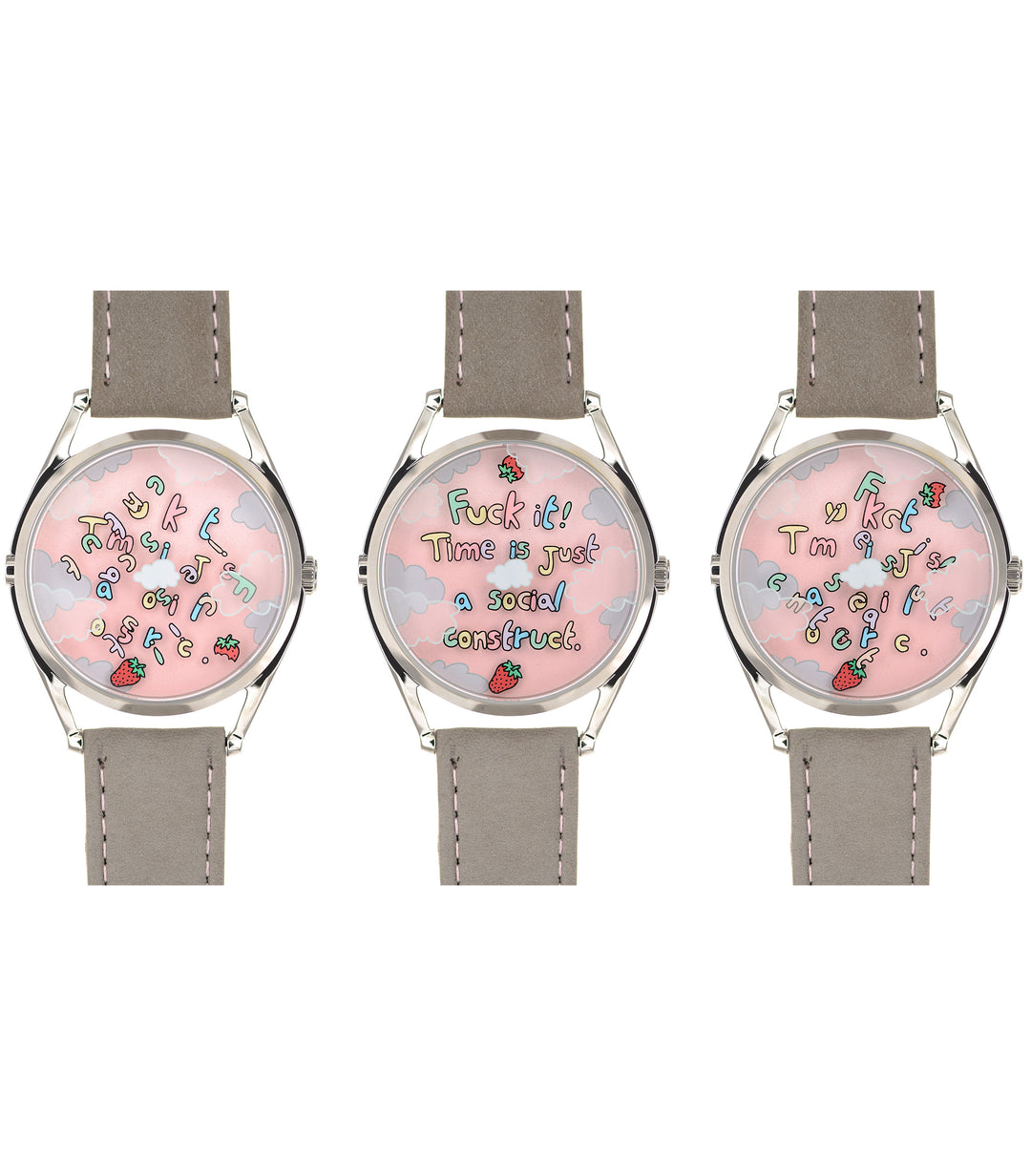 Series of Berry Late Again! watches at different times