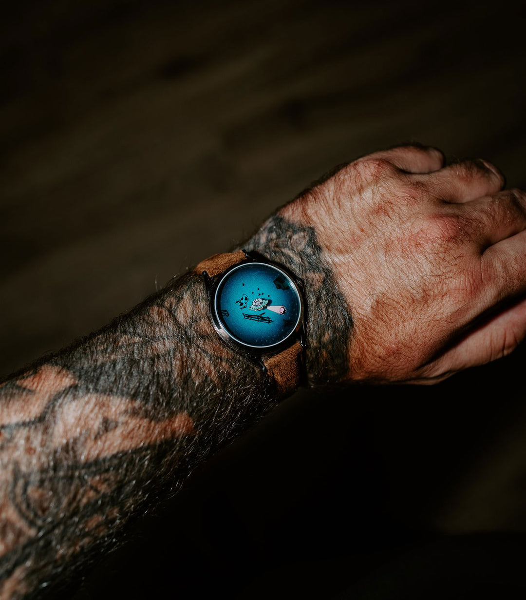 Beam me up! mechanical worn on wrist