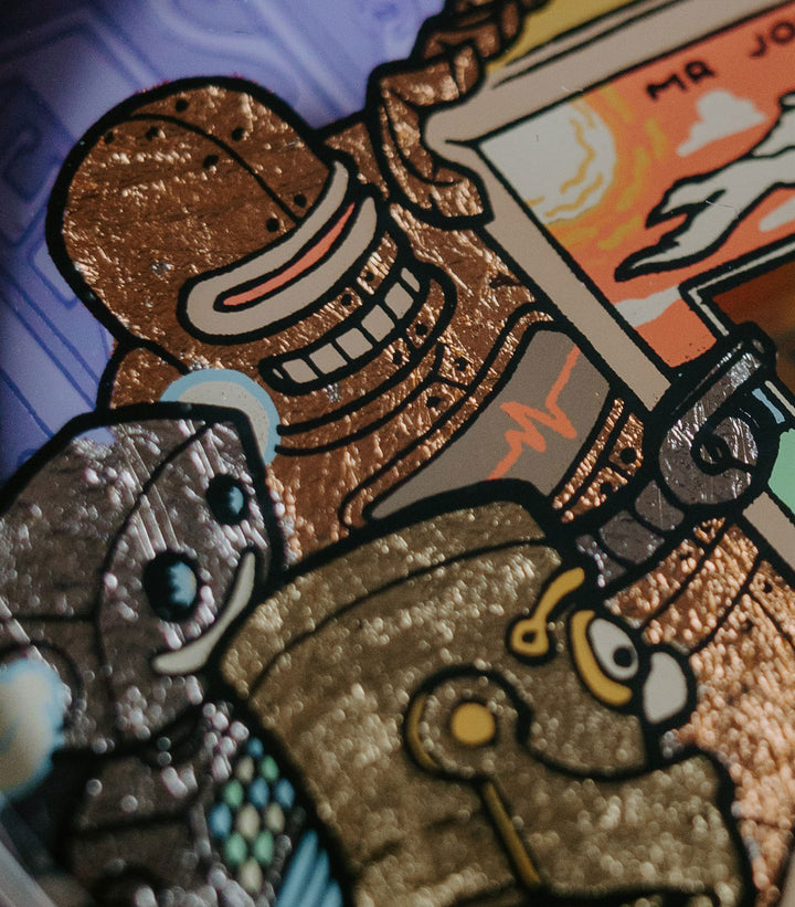 Close up of robots on Ricochet XL watch