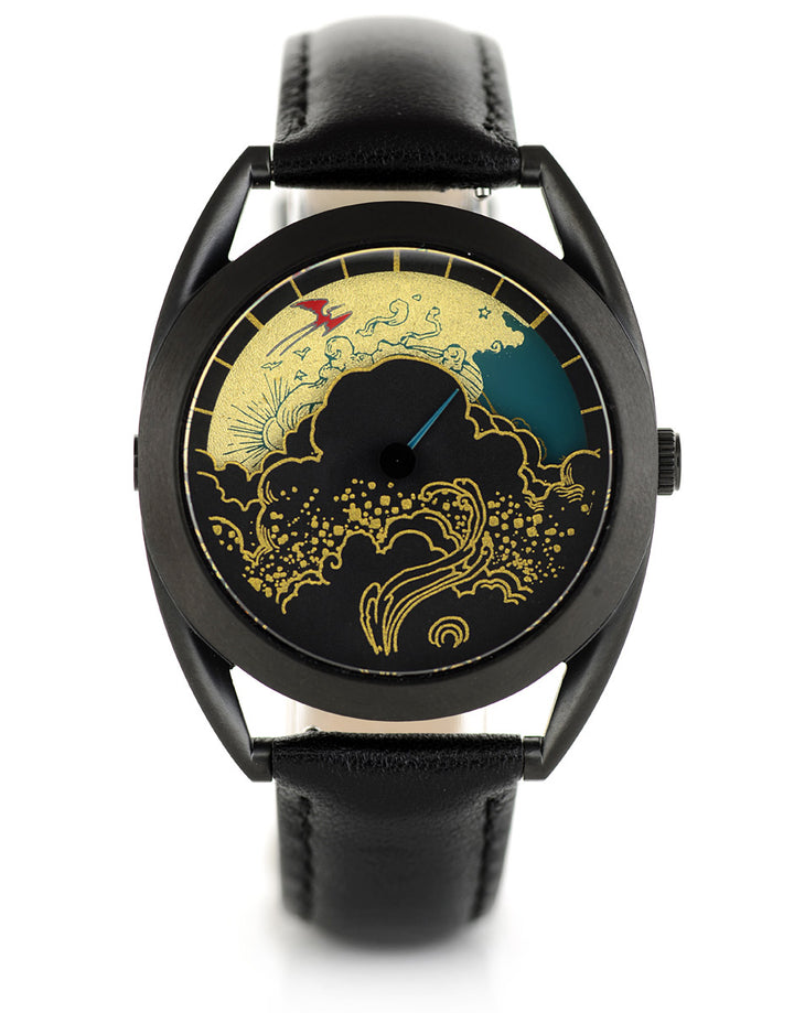 Paper crane watch front view