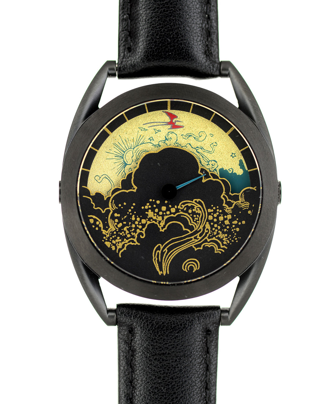 Paper crane watch flat view (day)