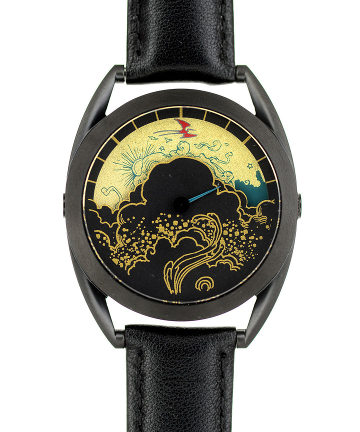 Paper crane watch flat view (day)