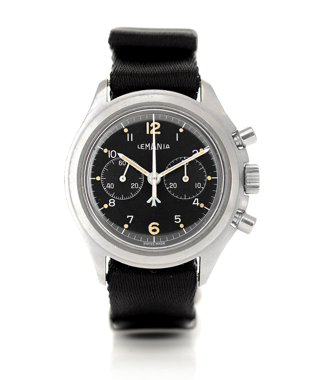 Lemania two-button military chronograph (1975)
