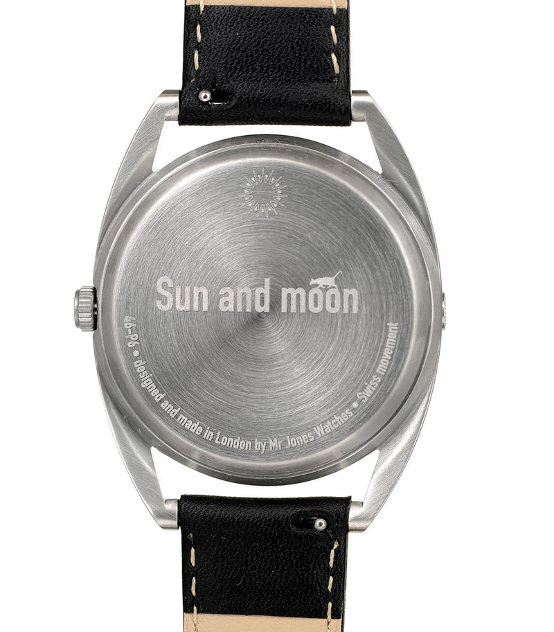 Sun and moon watch case back