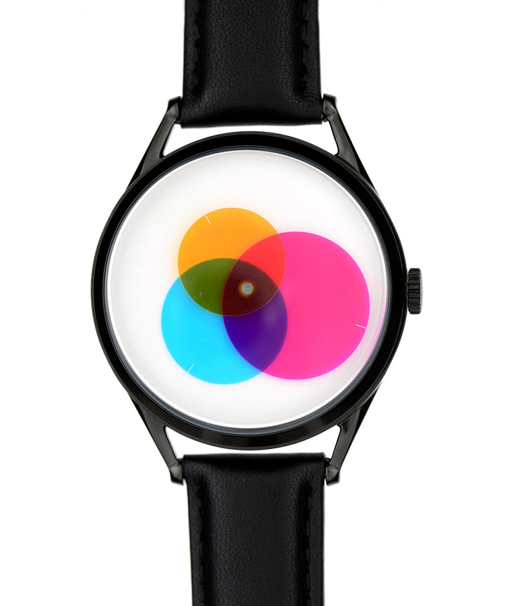 Colour Venn watch flat view on white background