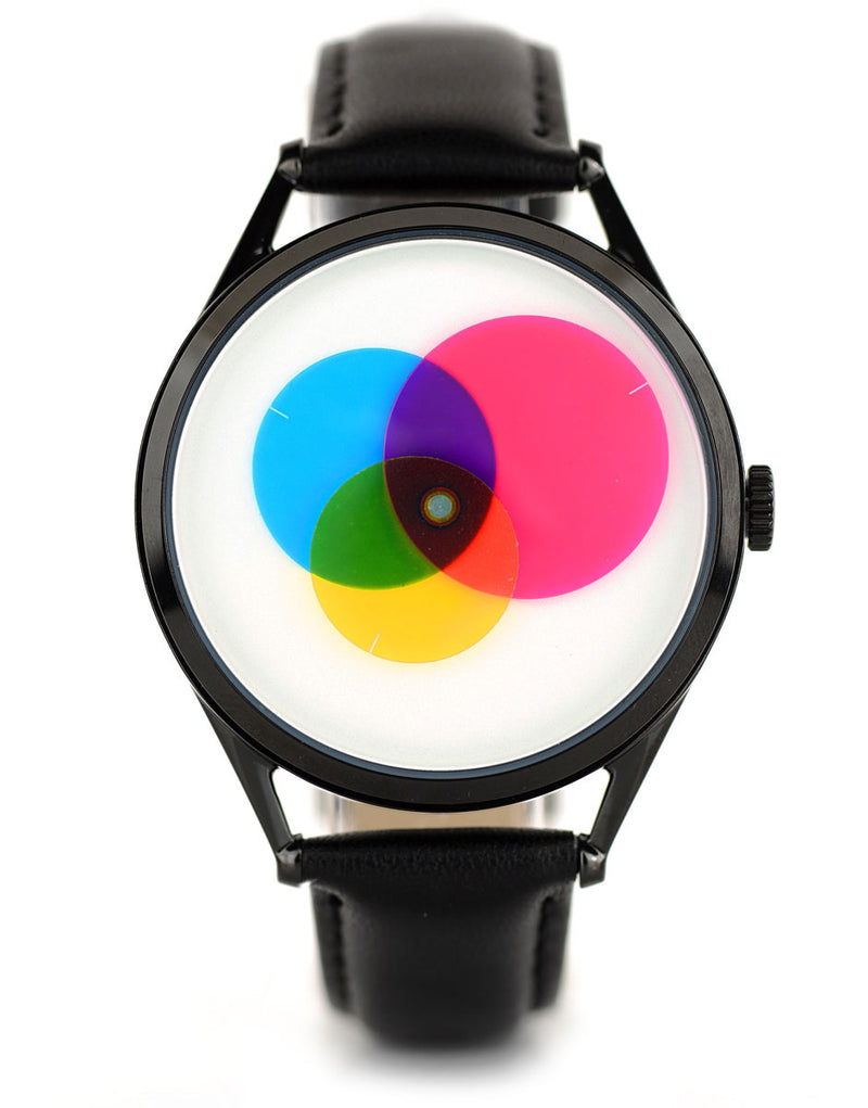 Colour Venn watch, black case