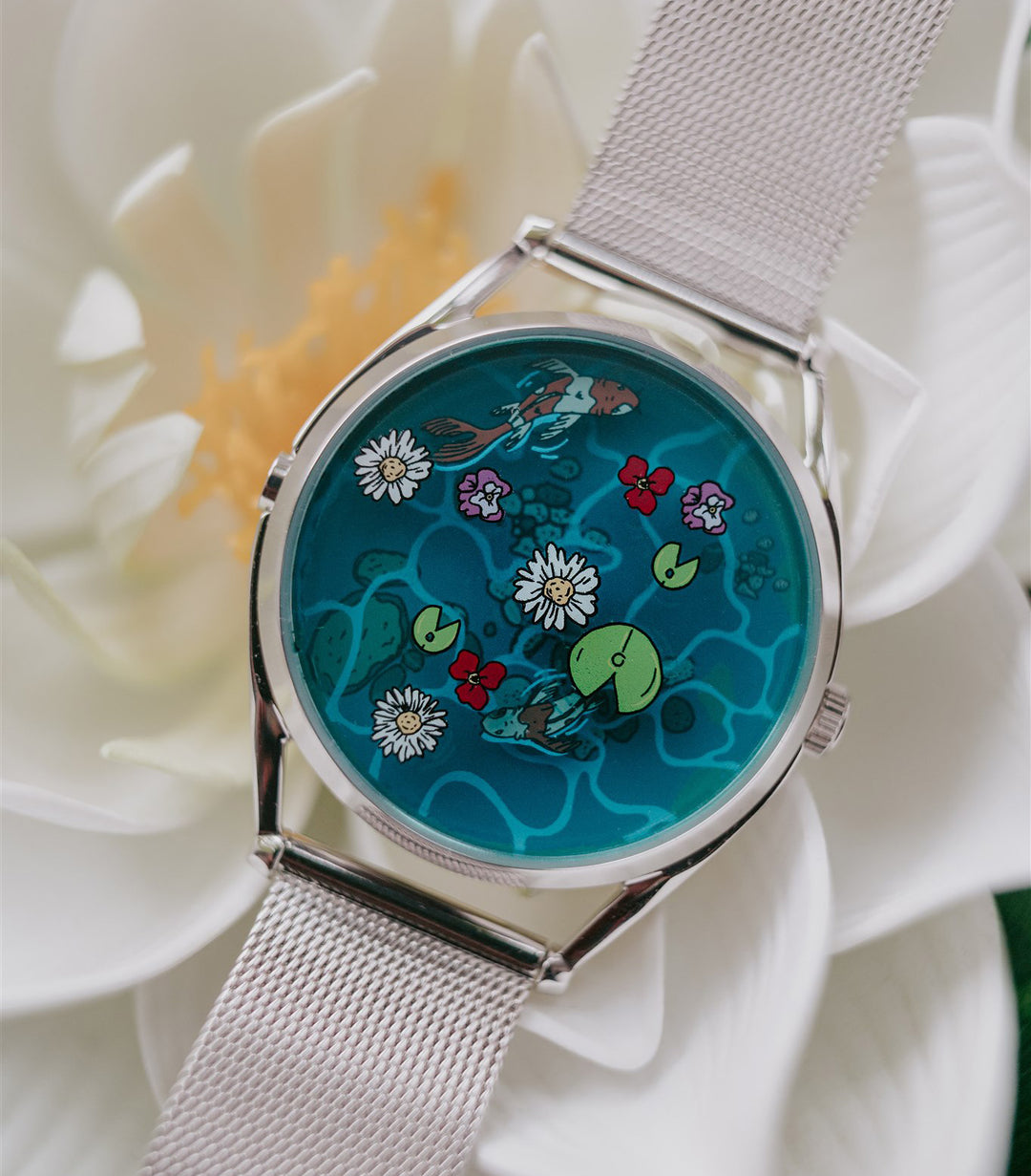 Ophelia watch on flower