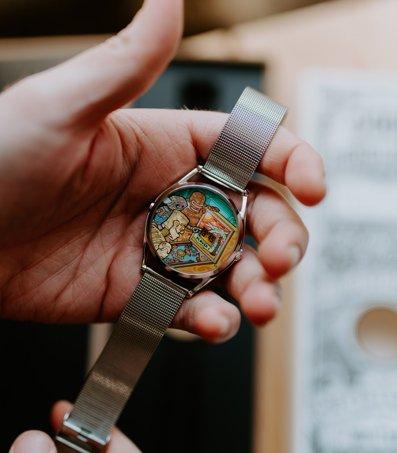 Ricochet Pinball inspired watch Ryan Claytor X Mr Jones Watches