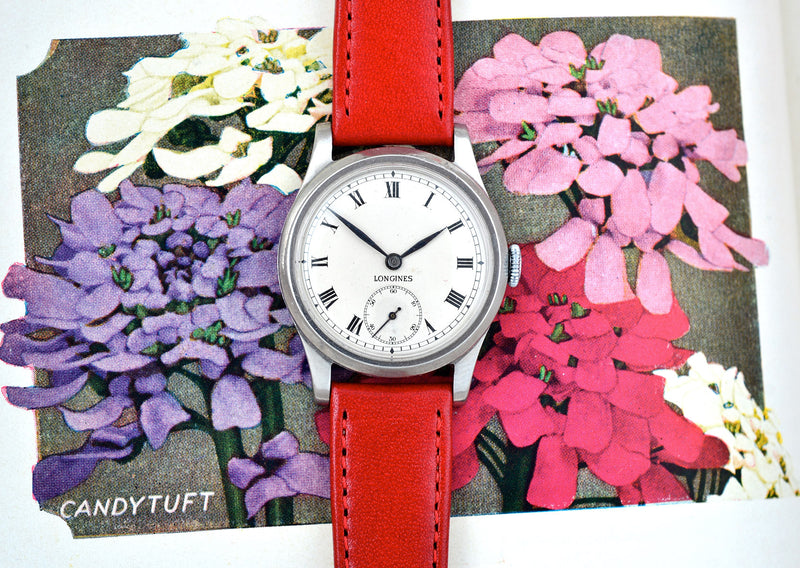 1940's vintage Longines with floral image