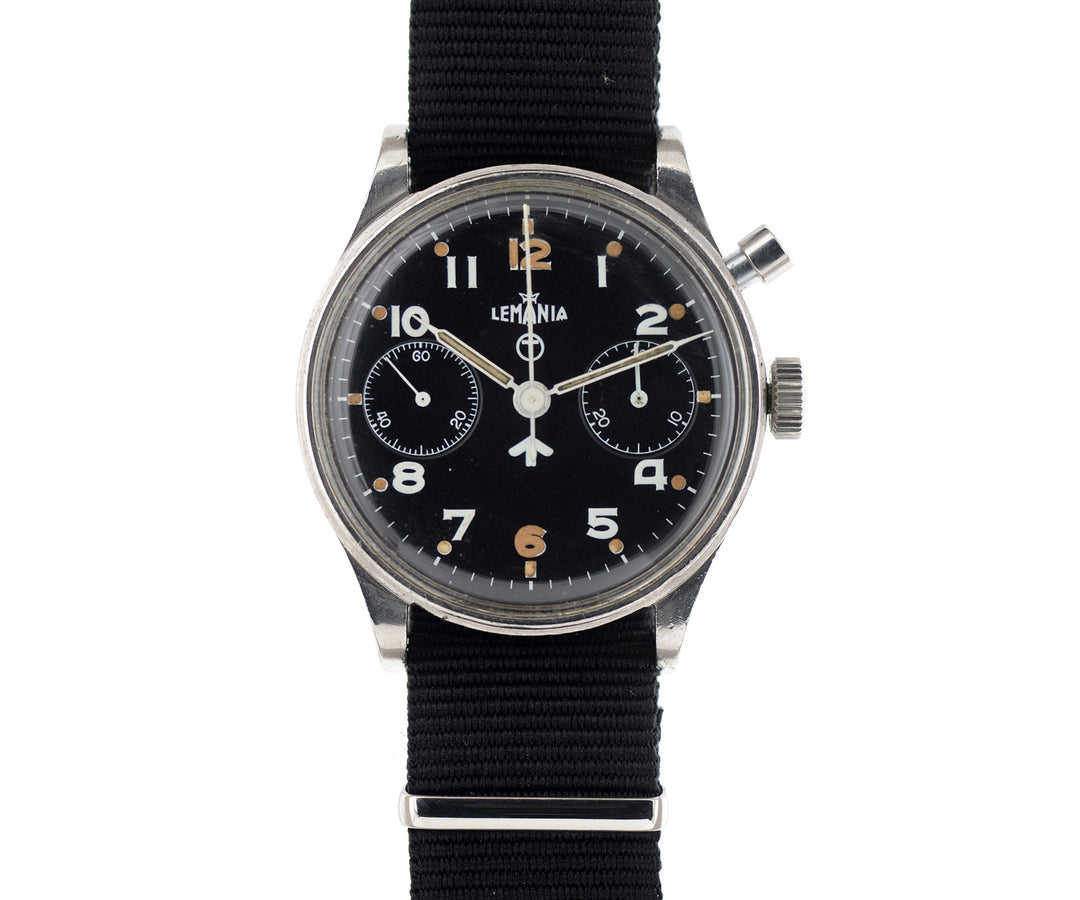 Lemania military chronograph