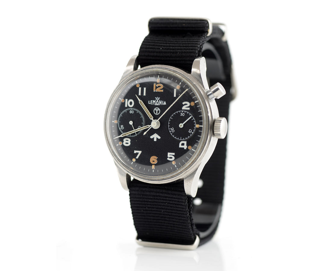 Lemania military chronograph