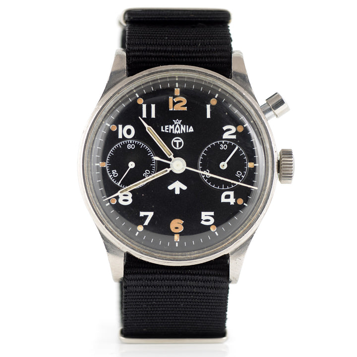 Lemania military chronograph