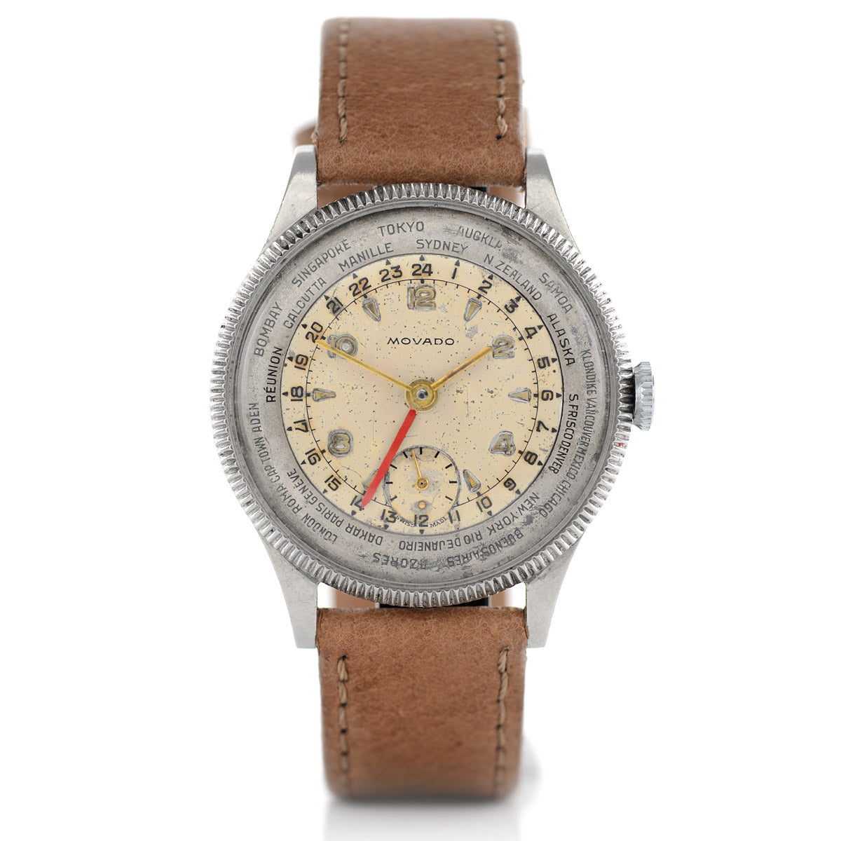 MOVADO　腕時計　ヴィンテージ Movado Women's Swiss Museum Classic Black Leather Strap Watch 28mm