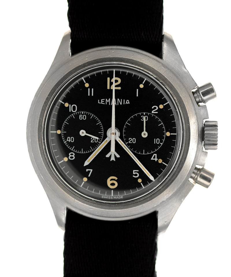 Lemania two-button military chronograph (1975)